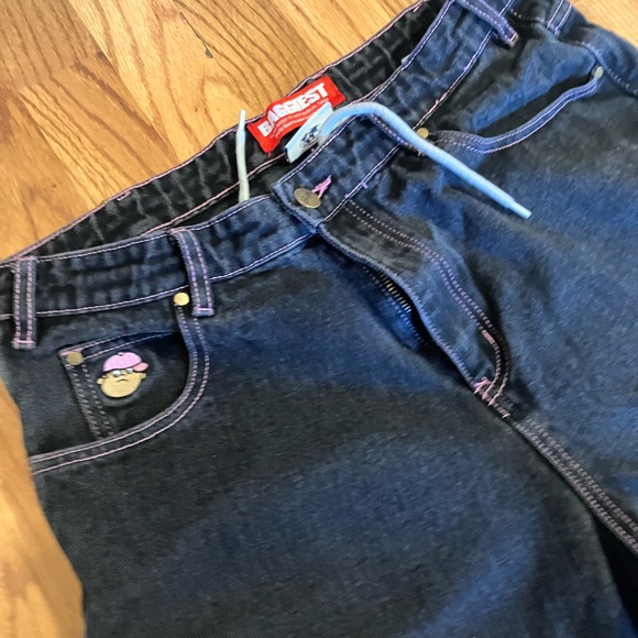 Butter “Baggiest” Baggy Jeans Black and Pink Waist: 32 Length: 32 - Picture 5 of 5